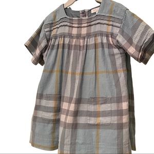 BURBERRY Blue Plaid Dress 18 months ( Then Wore as Tunic Shirt for 2T !)